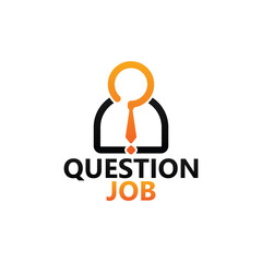 Question job logo template design