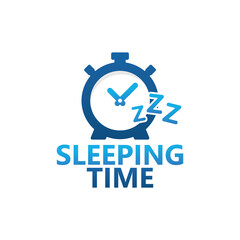 Sleeping time logo template design