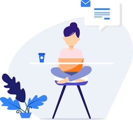 Reaching online audience with email marketing campaign, newsletter subscription, sending marketing message via email.