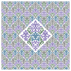 Magic grass - kerchief. Eps10 vector template set.