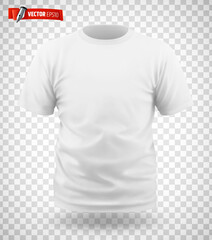 T-shirt blanc vectoriel sur fond transparent