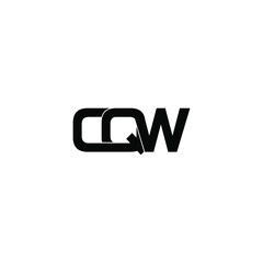 cqw letter original monogram logo design