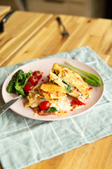 pasta with tomato sauce and basil