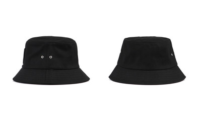 Black cap. Front and side views