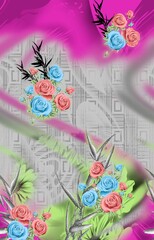 abstract digital design pattern on   background
