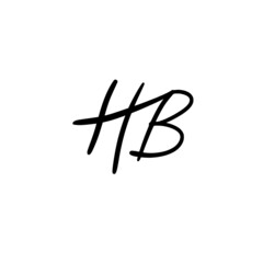 HB initial handwritten logo for identity
