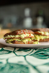 pizza with ham and cheese