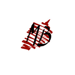 MB initial handwriting logo for identity
