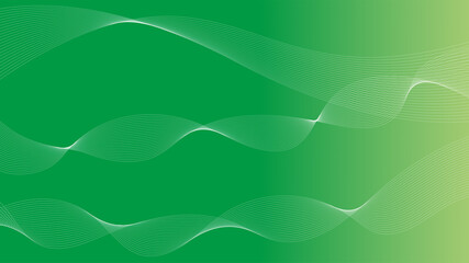 背景素材 緑色系の滑らかなウェーブ イメージデザイン ベクター