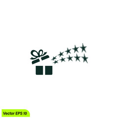 gift box icon vector simple design element