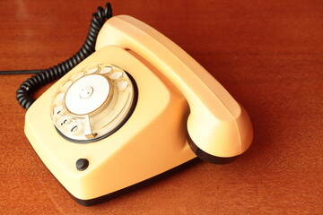 old phone on the desk