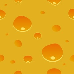 Vector seamless background in the form of a slice of cheese. Cheese texture. Cheese background. Holes in the cheese.