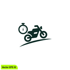 motorbike icon simple design element
