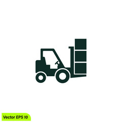 forklift icon vector design element