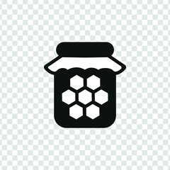 Vector image. Icon of a honey pot.