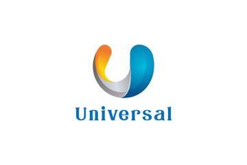 Letter U abstract logo design