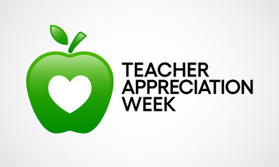 Teacher appreciation week is observed each year in May. The day provides the occasion to celebrate the teaching profession worldwide, take stock of achievements. Vector illustration.