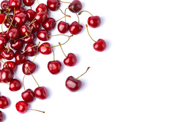 Fototapeta na wymiar sweet cherry fruits isolated on white background