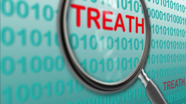 Close up of magnifying glass on treath