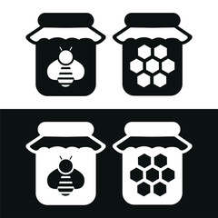 Vector image. Icon of a honey pot.