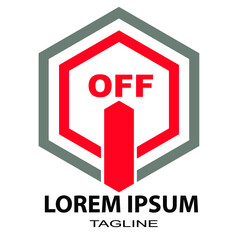 power off and on button icon. vector image button with a sign of power