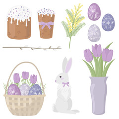 Set of vector Easter elements