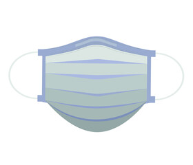 White medical mask vector.