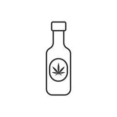 Cannabis beverage icon isolated on white background. Beverage icon symbol modern, simple, vector, icon for website design, mobile app, ui. Vector Illustration