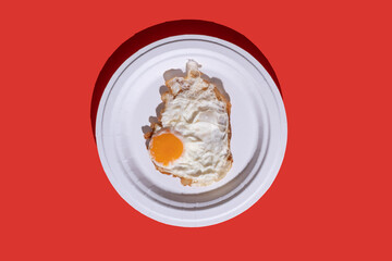 fried egg on plate