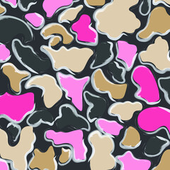 Fashionable camouflage pattern, vector illustration.Military print  Vector wallpaper