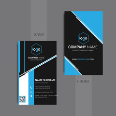 Modern business card template design. With inspiration from the abstract. Contact card for company.