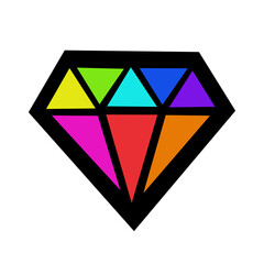 icon graphic rainbow diamond logo