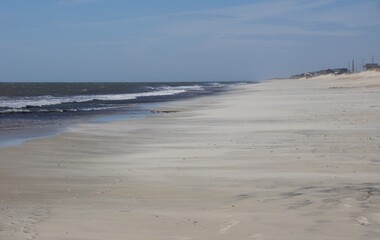 Sandy Bay Beach on Outer Banks of North Carolina