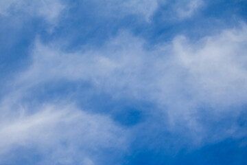 White clouds and a blue sky