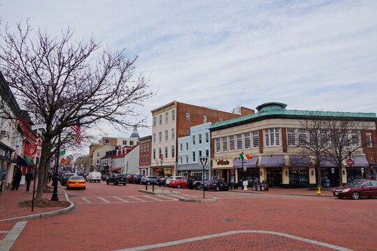 Annapolis USA - 17 March 2015 - Downtown Annapolis in Maryland USA