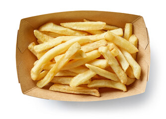 french fries in cardboard box