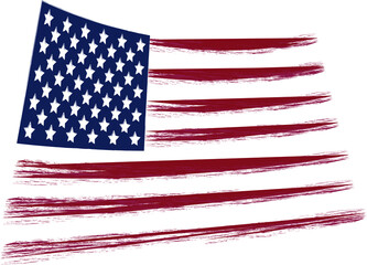 Vector Of The Grunge American Flag