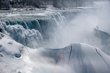 Fototapeta na wymiar Niagara Falls New York in winter