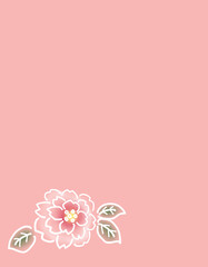 Naklejka premium 背景素材 花 手描き ピンク