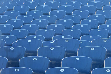 Spectator chairs in blue