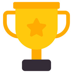 Editable flat design of star trophy, achievement concept vector