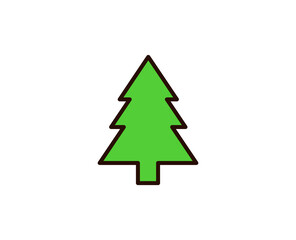 Christmas tree premium line icon. Simple high quality pictogram. Modern outline style icons. Stroke vector illustration on a white background. 