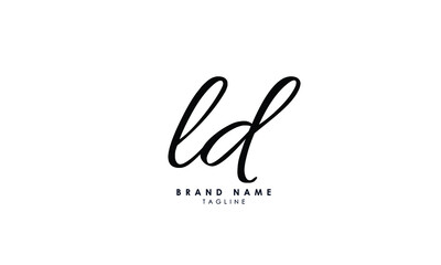 Fototapeta na wymiar Alphabet letters Initials Monogram logo LD, DL, L and D