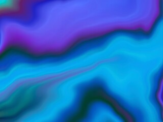 Blue and violet flowing liquid waves abstract motion blurred background.