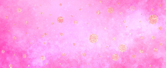 bright pink abstract cute light festive background with round glitter, jewels