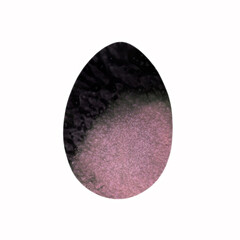 Easter egg - simple pink-black watercolor abstract with drops, smears, stripes and stains  Design for background, cover and packaging, Easter and food illustration, greeting card.