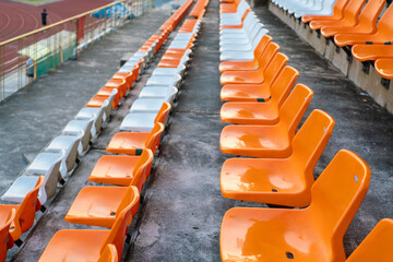 Orange and white stadiums amphitheater