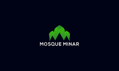 islamic mosque logo vector icon template