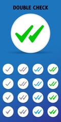 Double check signs design. Vector EPS 10