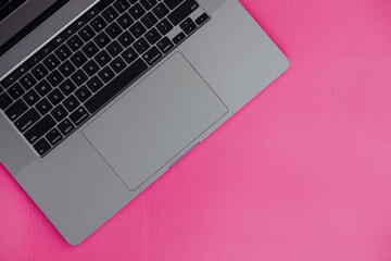 Woman greeting fitness coach online on laptop blank white screen before online yoga lesson. Woman Training At Home Online Via Laptop, Waving Hand At Camera, Greeting Fitness Instructor